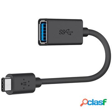 Cavo adattatore USB-C / USB-A Belkin 3.0 - 14 cm - nero