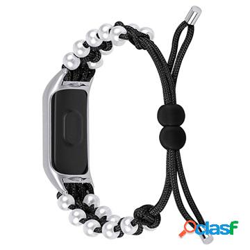 Cinturino Xiaomi Mi Band 5/6 serie Pearl Braided - Nero