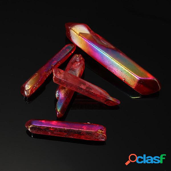 Ciondolo con ciondolo in quarzo rosso arcobaleno,