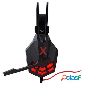 Cuffie da gioco cablate Maxlife MXGH-200 con luce LED - nere