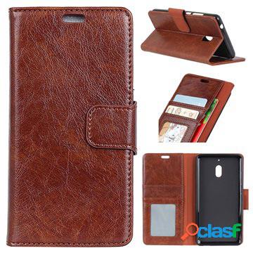 Custodia a portafoglio per Nokia 2.1 della serie elegante -