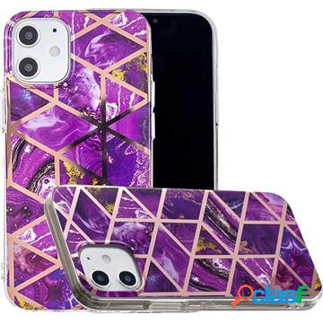 Custodia in TPU per iPhone 12 IMD elettroplaccata con motivo