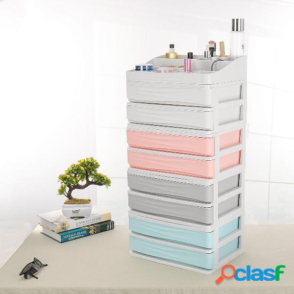 Double-deck Desktop Comestics Trucco Storage Drawer Scatola