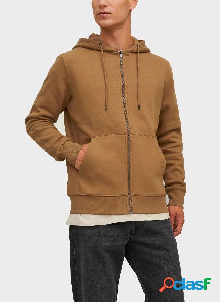 FELPA STAR BASIC FULL ZIP CON CAPPUCCIO