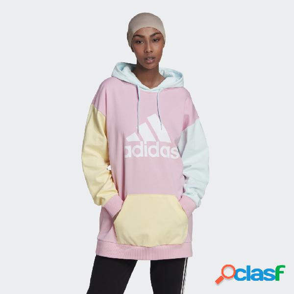 Felpa con cappuccio Essentials Colorblock Logo Oversized