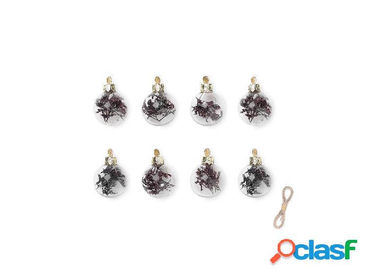 Ferm Living Flora Ornaments S Palla di Natale Viola - Set da