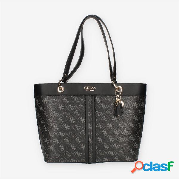 Guess Noelle Shopping logata grigio scuro con riporti neri