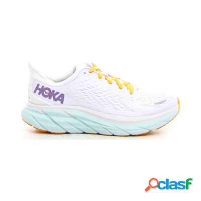 HOKA ONE Clifton 8 w - white orange aqua