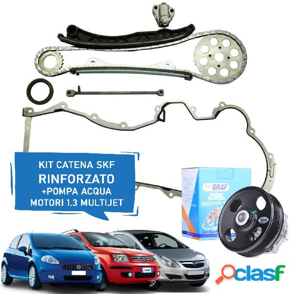 Kit catena distribuzione rinforzato + pompa acqua SKF Fiat