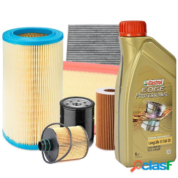 Kit tagliando 3 filtri + Castrol 5w30 AUDI A4 2.0 TDI