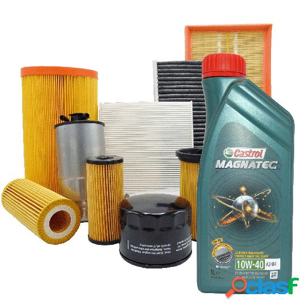 Kit tagliando filtri e olio castrol 10w40 per Toyota Yaris