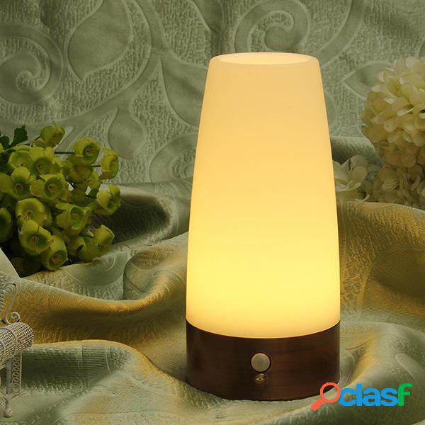 Lampada batteria leggera cilindro LED di notte del sensore