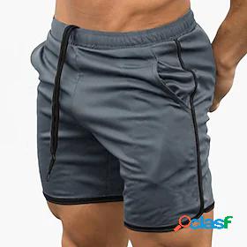 Mens Active Shorts Bermuda shorts Pants Solid Colored