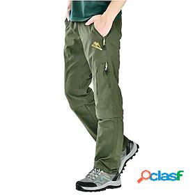 Mens Convertible Zip Off Pants Hiking Pants Trousers Summer
