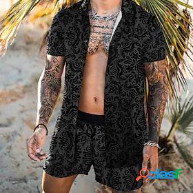 Mens Shorts Suit Pants Graphic Print Short Breathable Soft