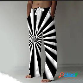 Men's Straight Trousers Pants Optical Illusion Graphic