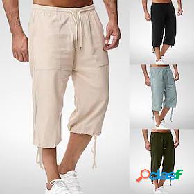 Mens Trousers Beach Pants Casual Pants Pants Solid Color