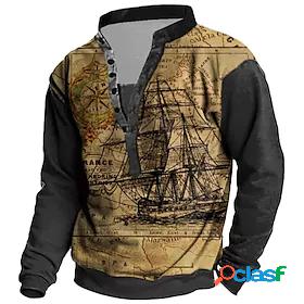 Mens Unisex Sweatshirt Pullover Graphic Prints Boat Casual
