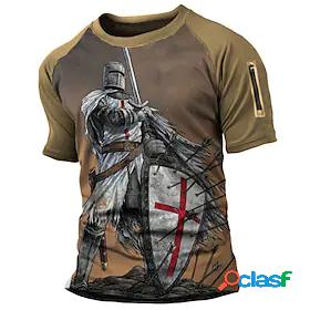 Mens Unisex T shirt Tee Crew Neck Color Block Graphic Prints