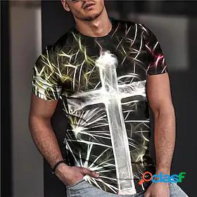 Mens Unisex T shirt Tee Crew Neck Graphic Prints Cross