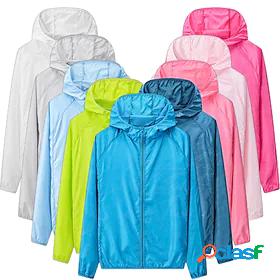 Mens Womens Full Zip Pocket Windbreaker Running Skin Jacket