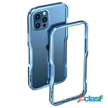Mini paraurti in metallo Luphie per iPhone 12 - blu