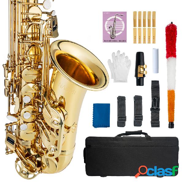 NAOMI Sassofono Eb Sassofono contralto Ottone Laccato oro