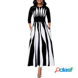 Per donna Abito casual Abito linea A Vestito maxi Bianco