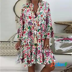 Per donna Vestito a trapezio Abito boho Abito al ginocchio