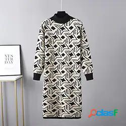 Per donna Vestito a trapezio Abito in maglia Abito al