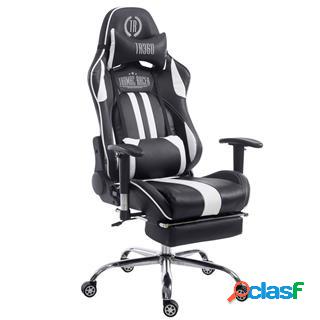 Poltrona Gaming LOGAN con poggiapiedi, ampia reclinazione,
