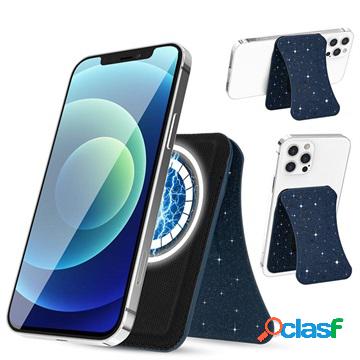 Porta carte magnetiche Kingxbar con supporto - blu