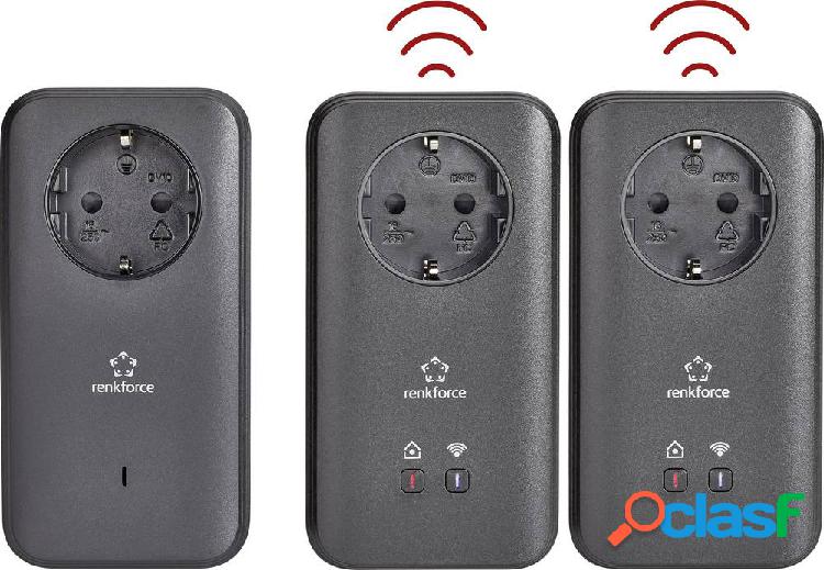 Renkforce PL600D WiFi Powerline WLAN Network Kit 500 MBit/s