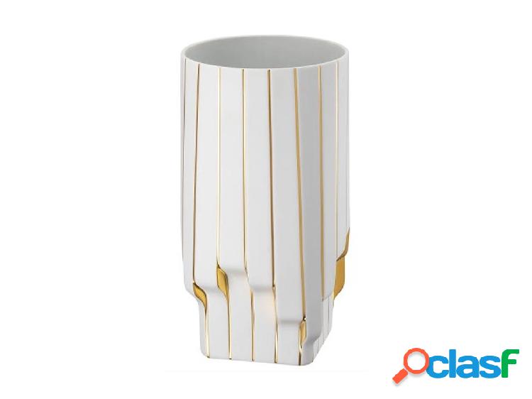 Rosenthal Strip Vaso Bianco - Oro 30 cm