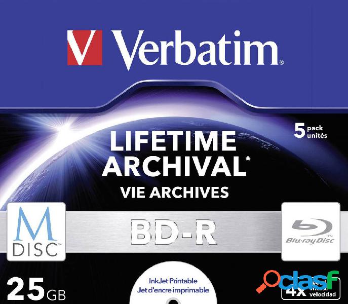 Verbatim 43823 M-DISC Blu-ray vergine 25 GB 5 pz. Jewel case