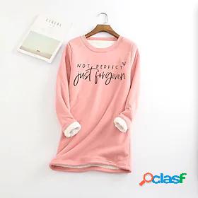 Womens T shirt Tee Text Daily Weekend Funny Painting Fleece