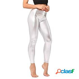 Women's Trousers PU Chic Modern Mid Waist Street Leisure