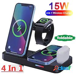 caricabatterie wireless quattro in uno caricabatterie da