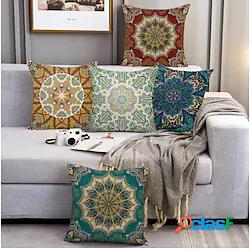 mandala bohemian double side pillow cover 5pc soft square