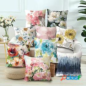1 pcs Pillow Cover Polyester, Simple Casual Print Square