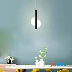 20 cm lampada a sospensione design singolo metallo nero led
