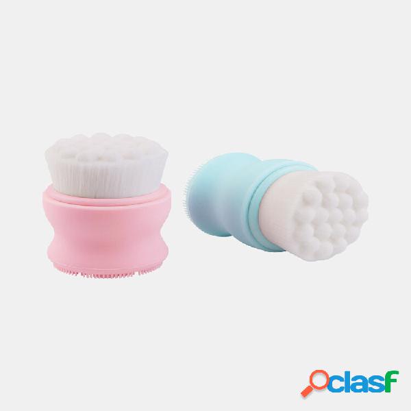 3D Double Side Silicone Pori detergenti per il viso Testa