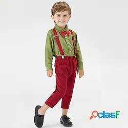 Bambino Da ragazzo Natale Pantaloni Completo 2 pezzi Manica