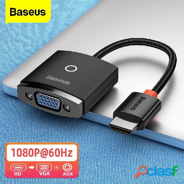 Baseus HDMI compatibile con adattatore VGA con jack audio da