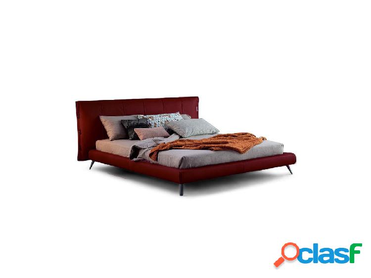 Bonaldo Cuff Letto 160 - Piedi Antracite / Inserti Pelle