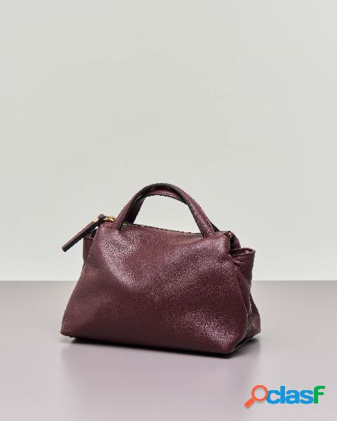 Borsa a mano misura piccola in pelle morbida effetto