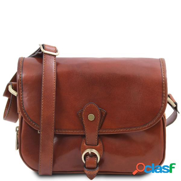 Borsa a tracolla in pelle Miele