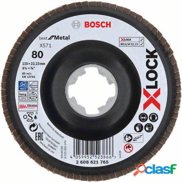 Bosch 2608621765 Disco abrasivo a lamelle X-LOCK, metallo,