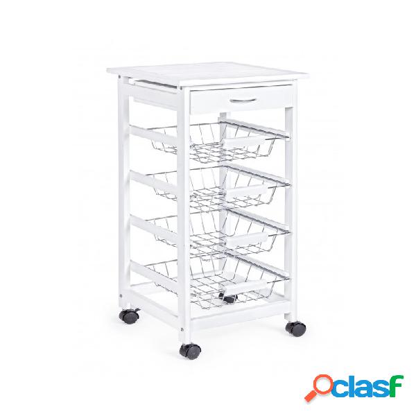 CONTEMPORARY STYLE - Carr.cucina small bon 4cest-1c bianco,