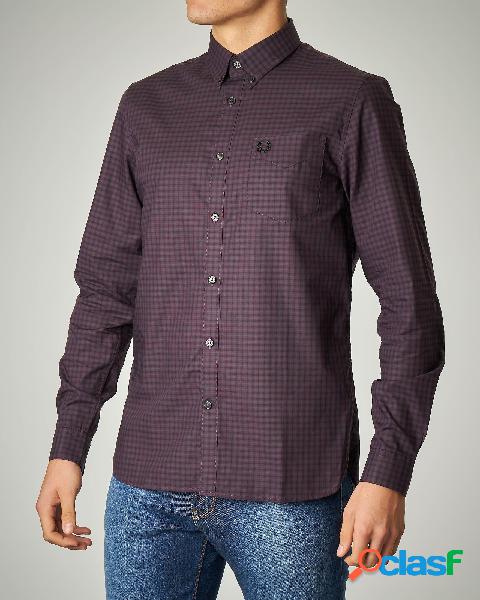 Camicia bordeaux a quadretti